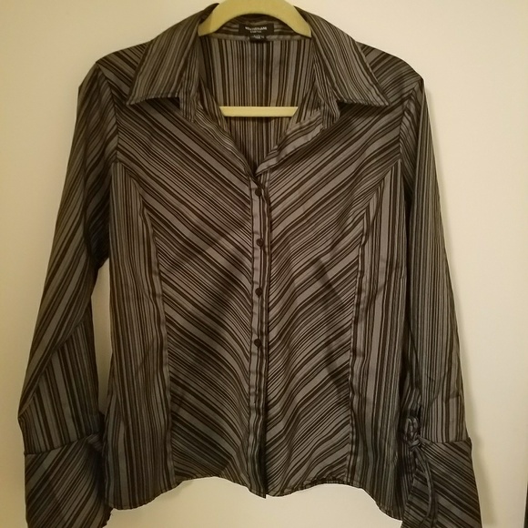 Weathervane Tops - Bell sleeve stripe blouse